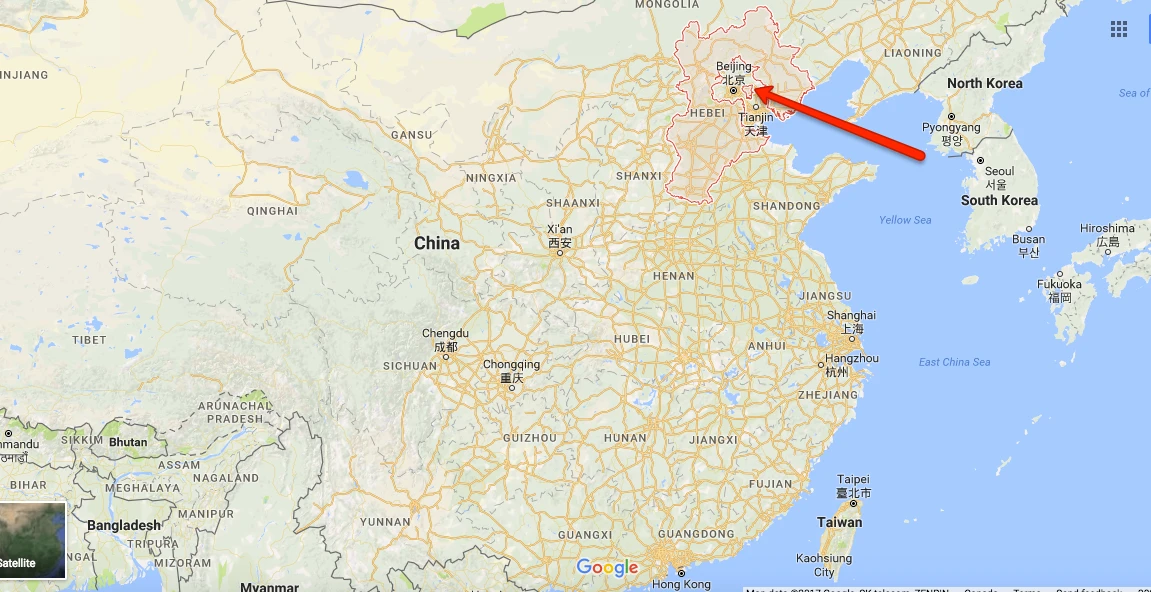 Beijing Province China Map