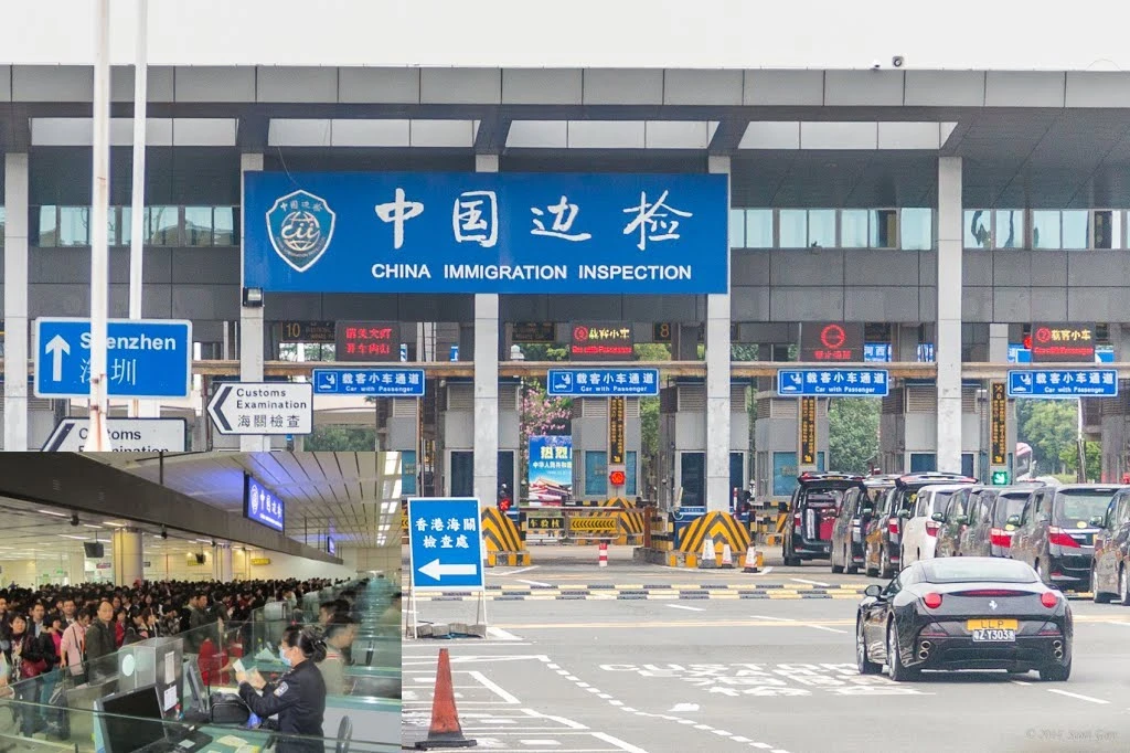 Hong Kong Border Busy Crossing